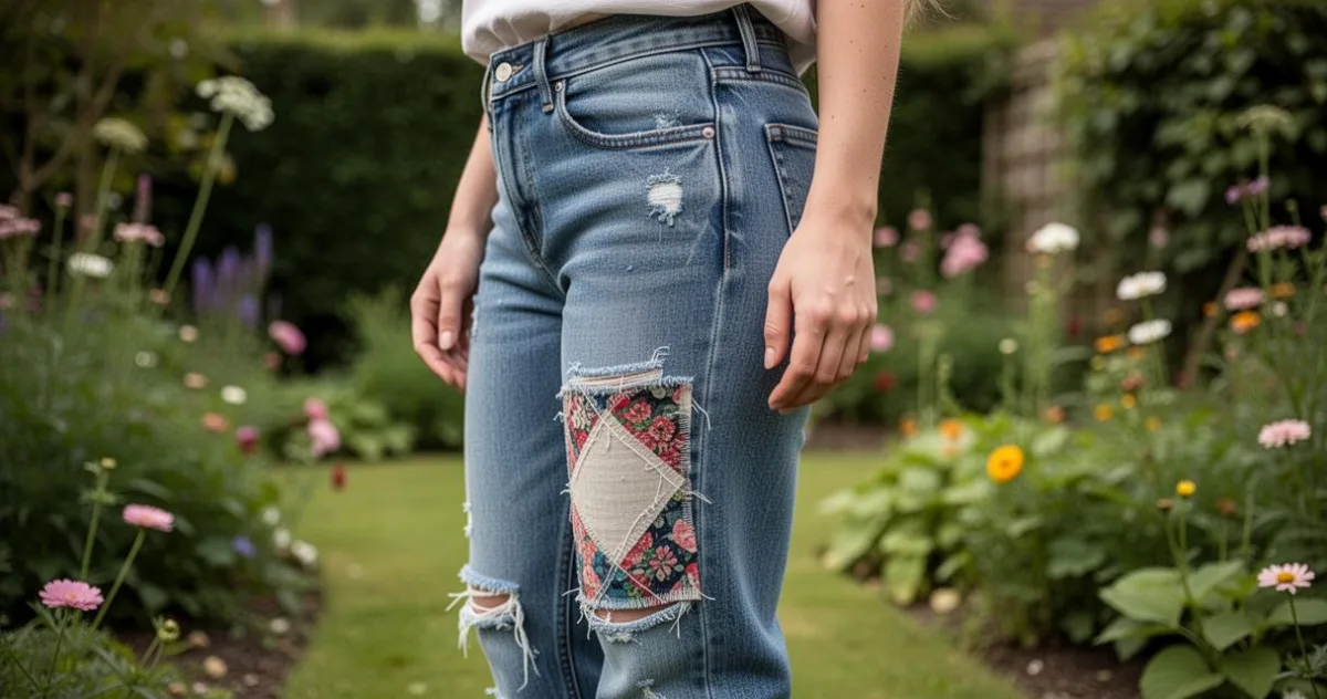 DIY mode : technique efficace pour rapiécer un trou au genou d'un pantalon sans machine – image 4