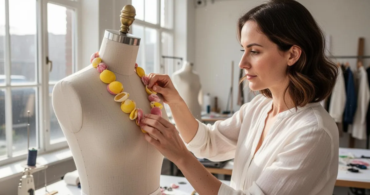 Osez les couleurs avec notre sélection de colliers coquillage jaune et rose – image 2