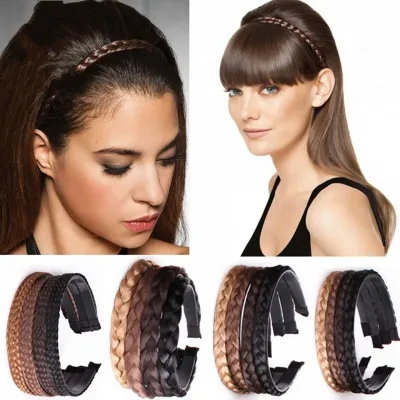 Bandeau tressé extensible pour cheveux – image 3
