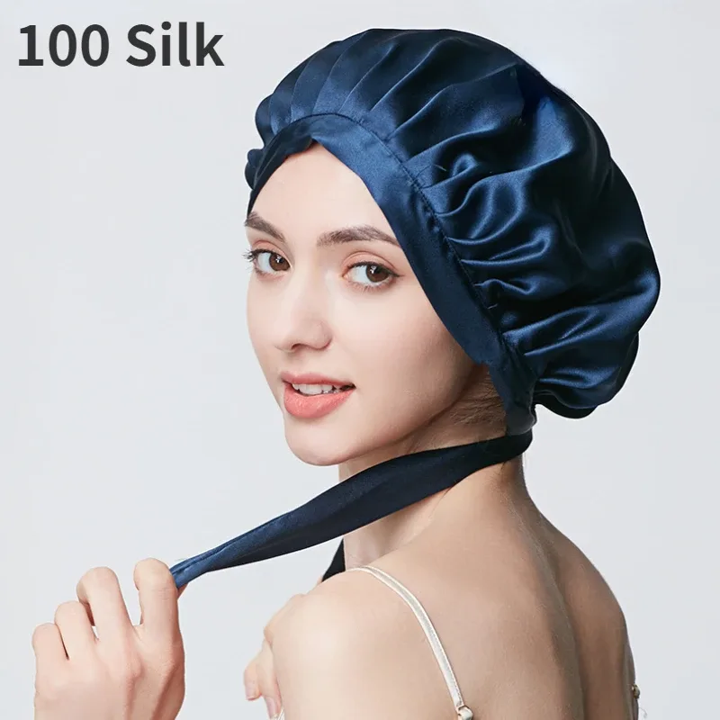 Bonnet de nuit en soie de mûrier