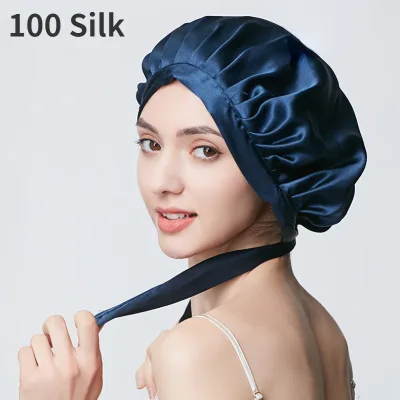 Bonnet de nuit en soie de mûrier