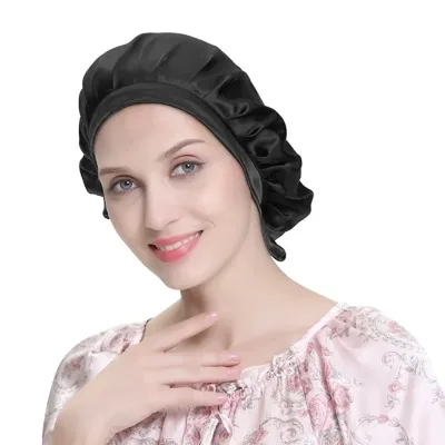 Bonnet de nuit en soie de mûrier – image 3