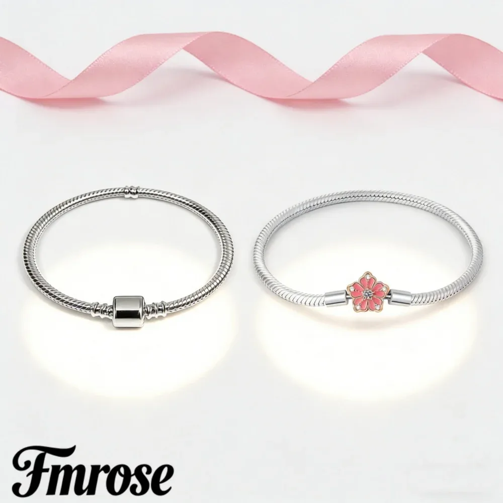Bracelet argent 925 à fermoir carré