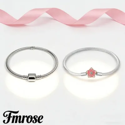Bracelet argent 925 à fermoir carré
