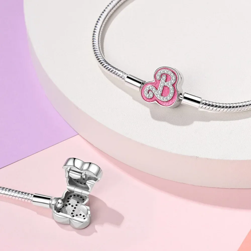 Bracelet argent sterling cœur licorne