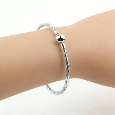 Bracelet chaîne serpent en argent 925 – image 2