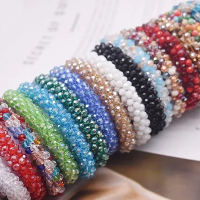 Bracelet de perles rondes élastique – image 2