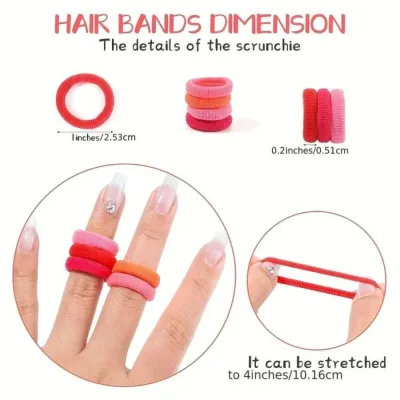 Élastiques à cheveux en nylon pour filles – image 3