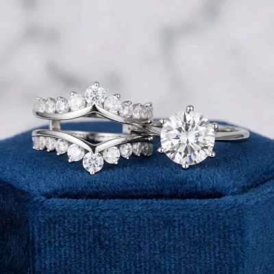 Ensemble de bagues couronne en moissanite – image 2