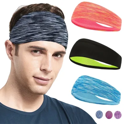 Lot de 3 bandeaux de sport élastiques en nylon