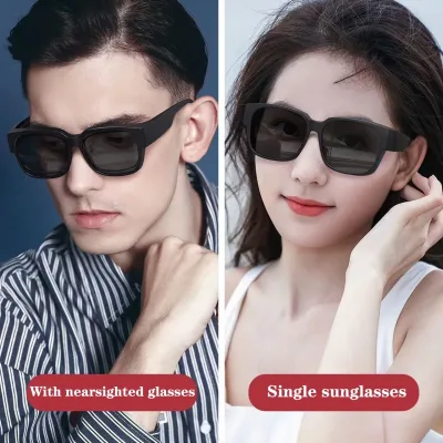 Lunettes de soleil carrées à verres miroir – image 2