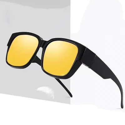 Lunettes de soleil carrées à verres miroir – image 3