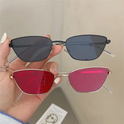 Lunettes de soleil œil de chat, verres marron
