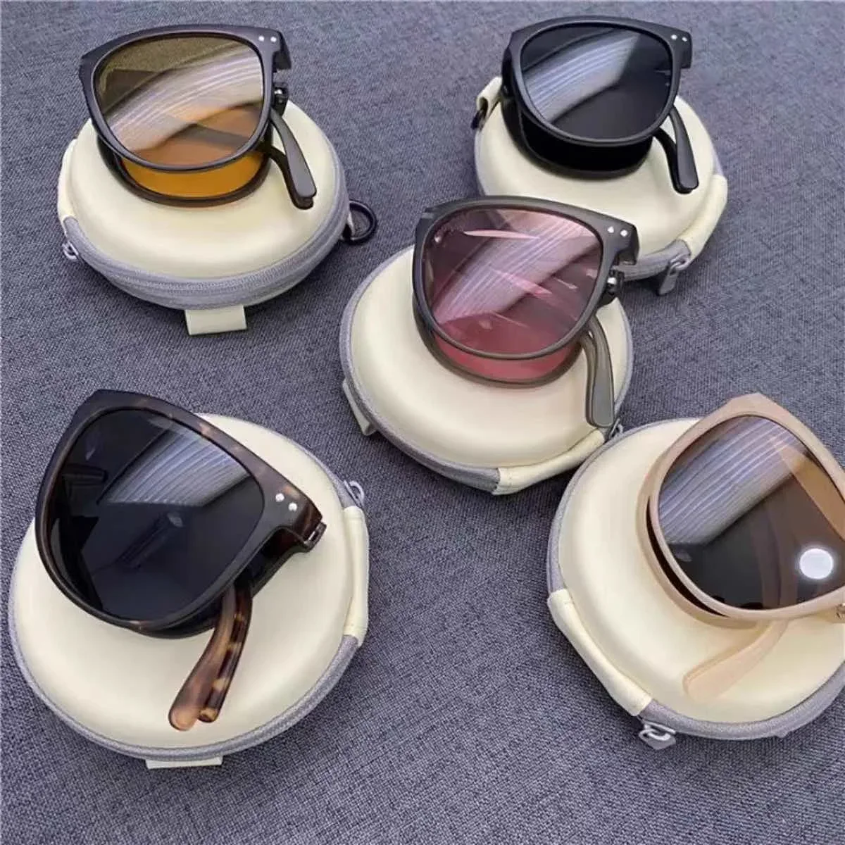 Lunettes de soleil pliantes rectangulaires