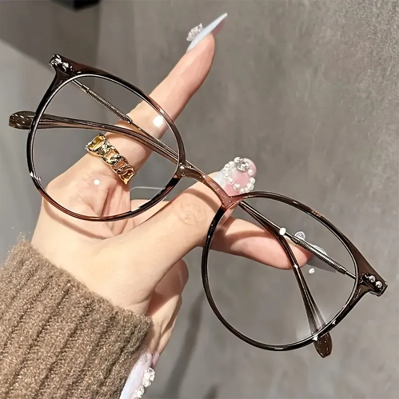 Lunettes rondes en alliage, monture classique