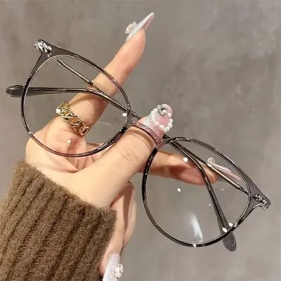 Lunettes rondes en alliage, monture classique – image 2